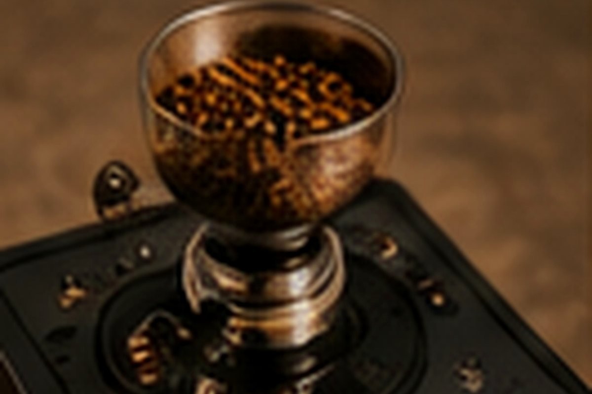 Detail van een koffiemolen